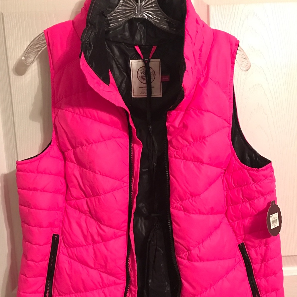 Pink puffer vest